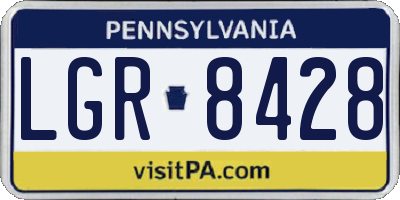 PA license plate LGR8428