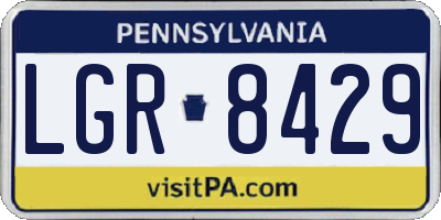 PA license plate LGR8429