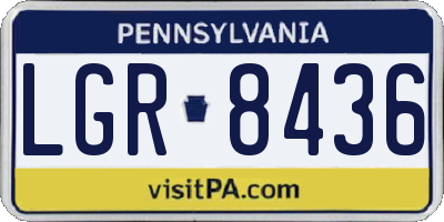 PA license plate LGR8436