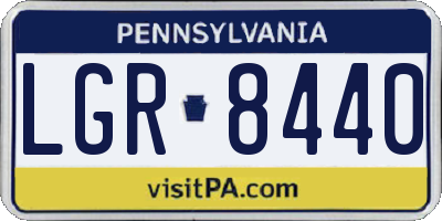 PA license plate LGR8440