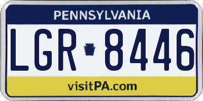 PA license plate LGR8446