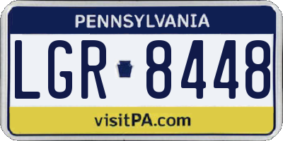 PA license plate LGR8448