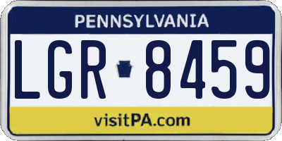 PA license plate LGR8459