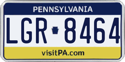 PA license plate LGR8464