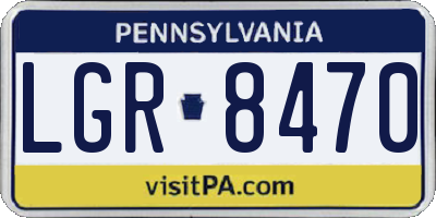 PA license plate LGR8470