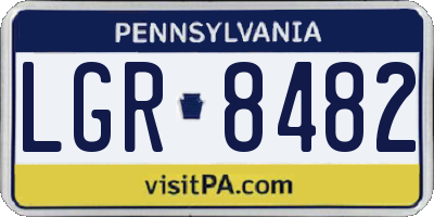 PA license plate LGR8482