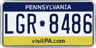 PA license plate LGR8486
