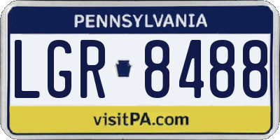 PA license plate LGR8488