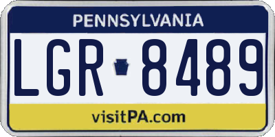 PA license plate LGR8489