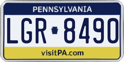 PA license plate LGR8490