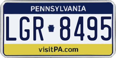 PA license plate LGR8495