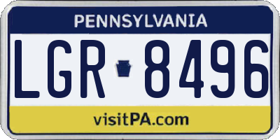 PA license plate LGR8496