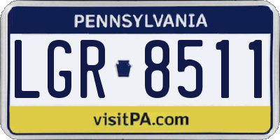 PA license plate LGR8511