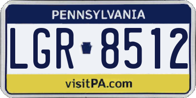PA license plate LGR8512