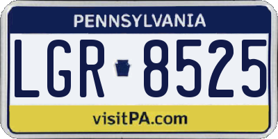 PA license plate LGR8525