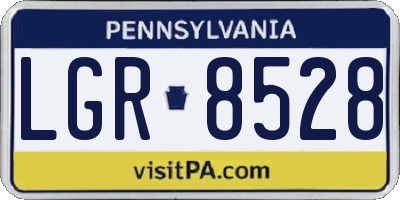 PA license plate LGR8528
