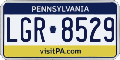 PA license plate LGR8529