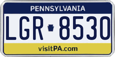 PA license plate LGR8530