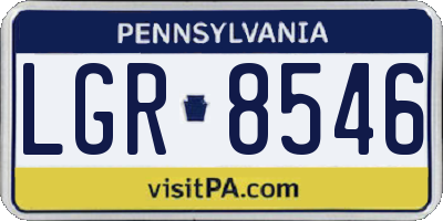 PA license plate LGR8546