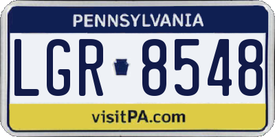 PA license plate LGR8548