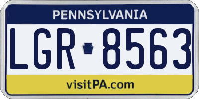 PA license plate LGR8563