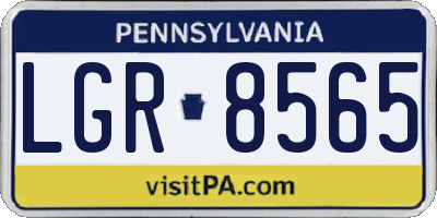 PA license plate LGR8565