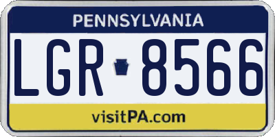 PA license plate LGR8566
