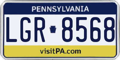 PA license plate LGR8568