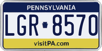 PA license plate LGR8570
