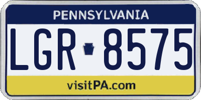 PA license plate LGR8575