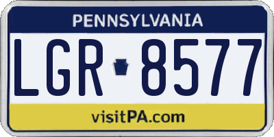 PA license plate LGR8577