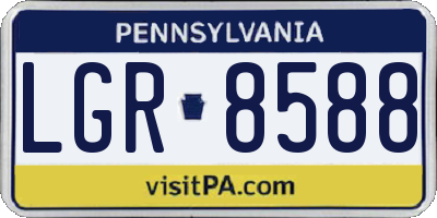 PA license plate LGR8588