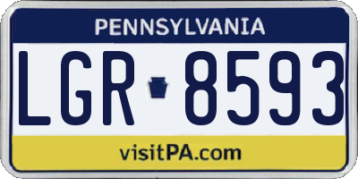 PA license plate LGR8593
