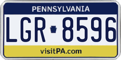 PA license plate LGR8596