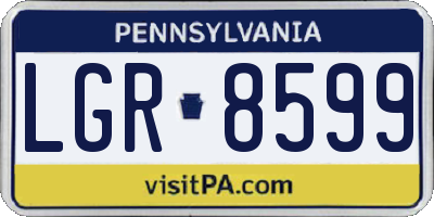 PA license plate LGR8599
