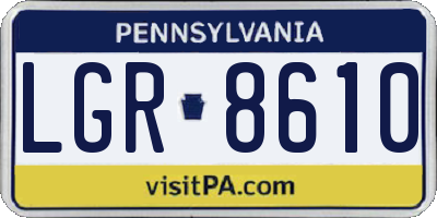 PA license plate LGR8610