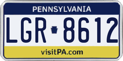 PA license plate LGR8612