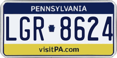PA license plate LGR8624