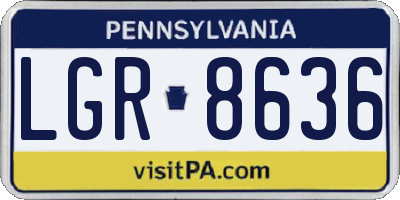 PA license plate LGR8636