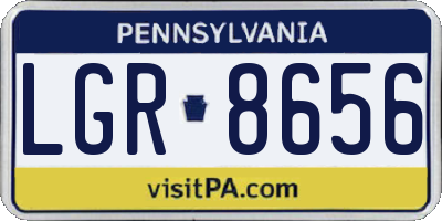 PA license plate LGR8656