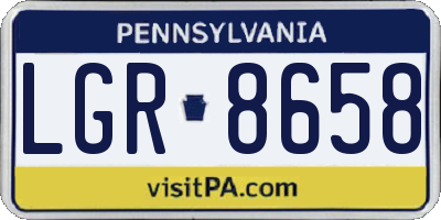 PA license plate LGR8658