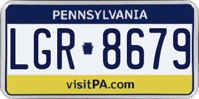 PA license plate LGR8679