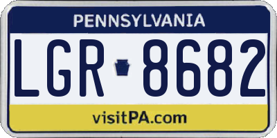 PA license plate LGR8682