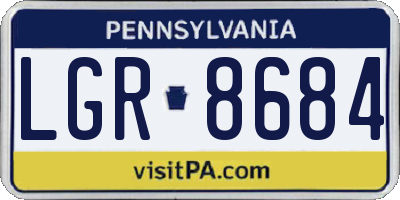 PA license plate LGR8684