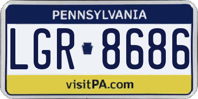 PA license plate LGR8686
