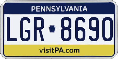 PA license plate LGR8690