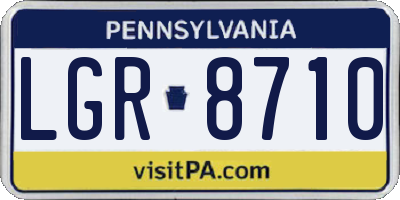 PA license plate LGR8710