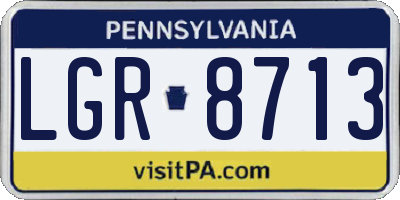 PA license plate LGR8713
