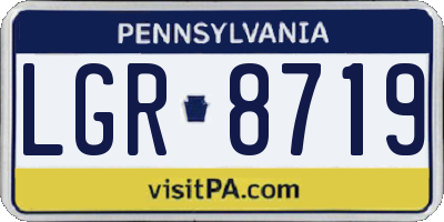 PA license plate LGR8719
