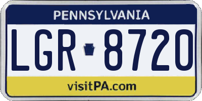 PA license plate LGR8720